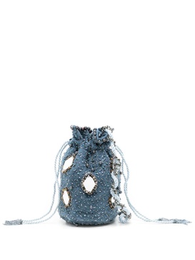 Mimi bead-embellished bucket bag