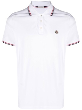 Logo-Appliquéd Striped Cotton-Piqué Polo Shirt