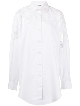 lace-applique long-sleeve shirt