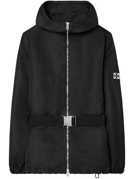 logo-appliqué hooded jacket