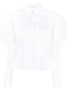 puff-sleeved organic-cotton shirt