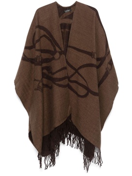 belting-jacquard poncho