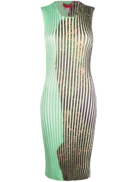 graphic-print knitted midi dress