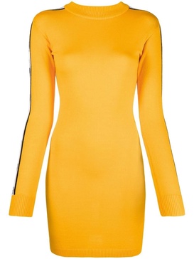 logo-tape mini knitted dress 