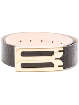 crocodile-embossed leather Jumbo Frame belt