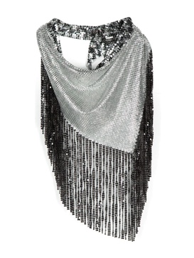 fringed mesh necklace