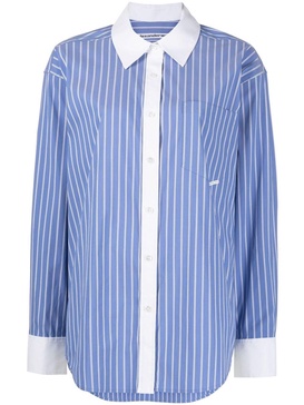 stripe-print long-sleeved shirt