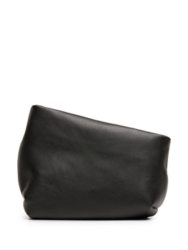 Fanta asymmetric leather clutch bag