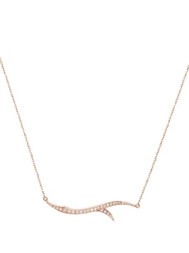 18kt rose gold Thorn Stem diamond pendant necklace