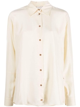 long-sleeved silk shirt