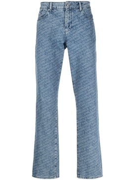 logo-monogram straight jeans