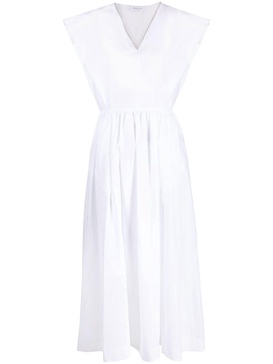 V-neck short-sleeve maxi dress