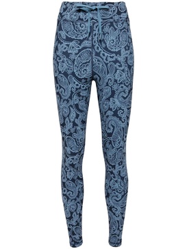 paisley-print performance leggings