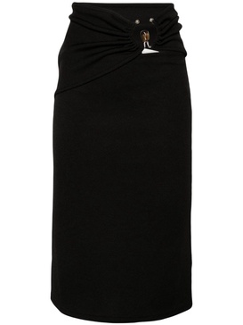 Orbit ribbed midi skirt