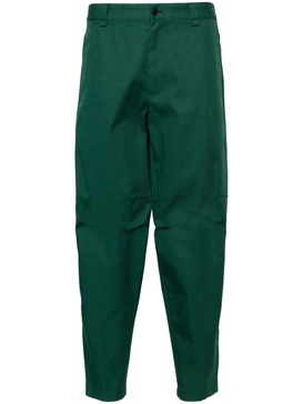 tapered-leg twill trousers