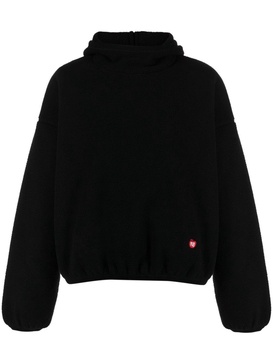 logo-embroidered drop-shoulder hoodie 