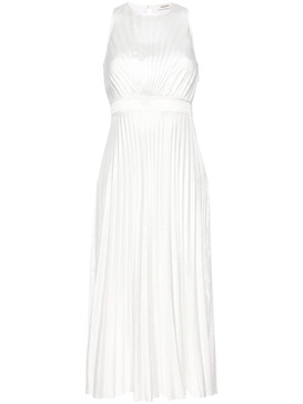 pleated-effect satin dress