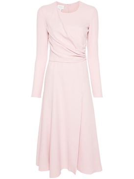 draped-panel midi dress