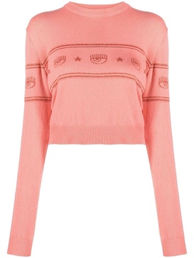 intarsia-knit logo jumper