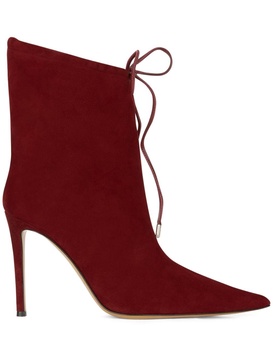 105mm pointed-toe suede boots 