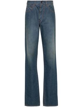 straight-leg cotton jeans