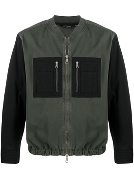 contrast pocket bomber jacket