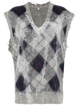 argyle-knit vest