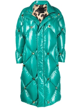 quilted studded padded coat