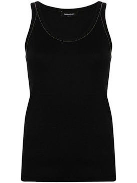 bead-detailed tank top