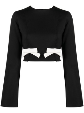 bow-detail cropped top