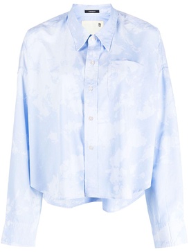 cloud-print long-sleeved shirt