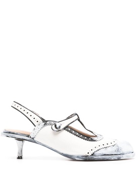 45mm Bourgeoise Spectator Tabi Slingback pumps