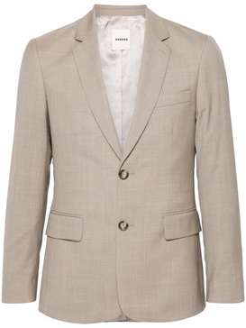 fine-checked virgin-wool blazer