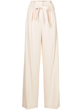 Emiko textured wide-leg trousers