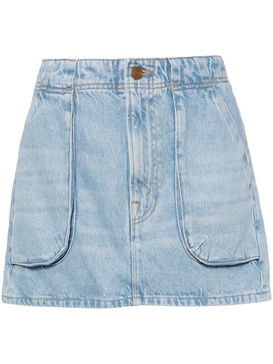 The Accordion Fun Dip Mini denim skirt