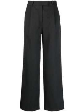 pressed-crease wool-blend tailored trousers 