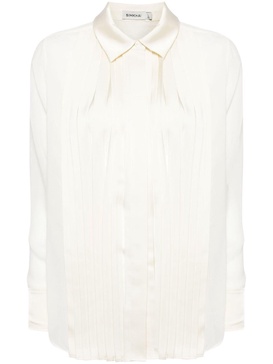 Vinka pleated long-sleeve shirt