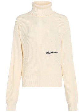 logo-embroidered turtleneck sweater