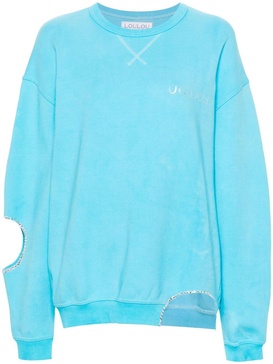 cut-out cotton sweatshirt