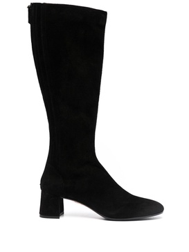 round-toe knee-length boots