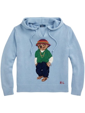 Polo Bear knitted hoodie