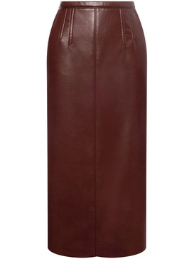 coated-finish high-waisted skirt 