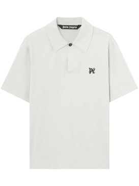 monogram-embroidered cotton polo shirt