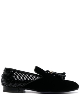 Studs velvet loafers 