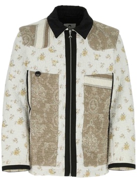 patchwork cotton quilted jacket