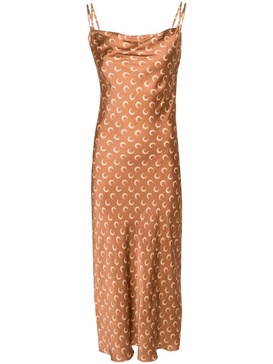 Crescent-Moon-print maxi dress