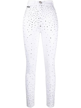 rhinestone-embellished skinny jeans 