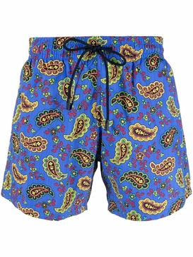 paisley-print swim shorts