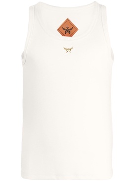 looped logo tank top