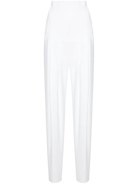 pleated high-waisted trousers